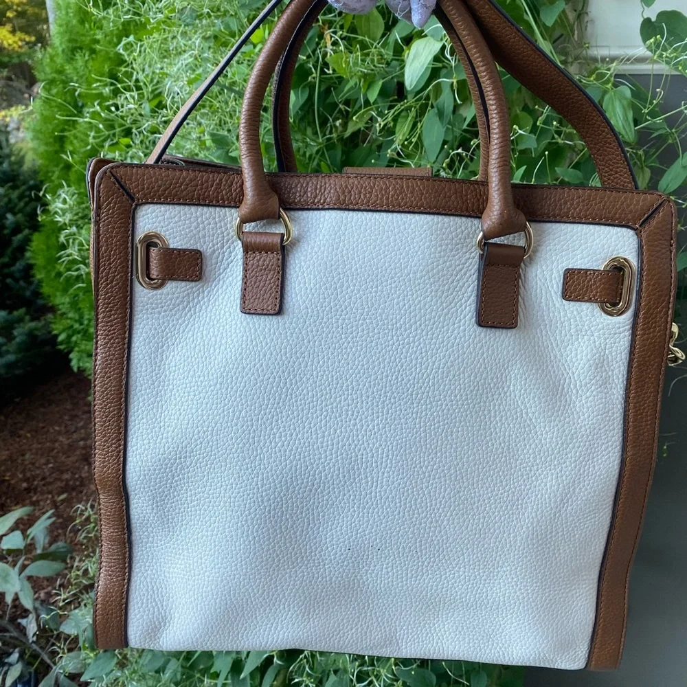 Michael Kors Tan and Cream Tote Bag